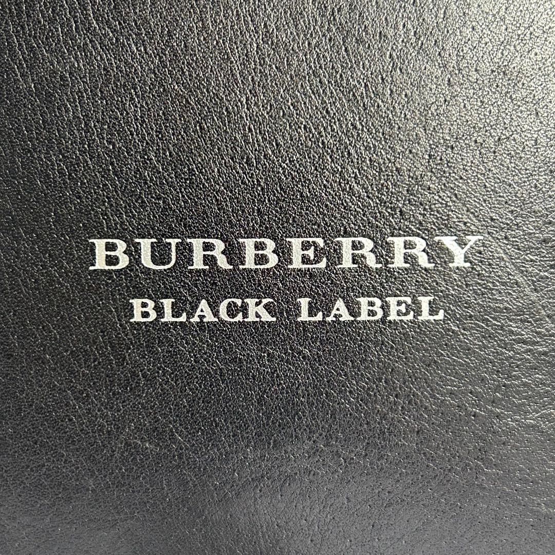 【希少】BURBERRY ブラックレーベル　ブラック　レザー　ボディバッグ 黒
