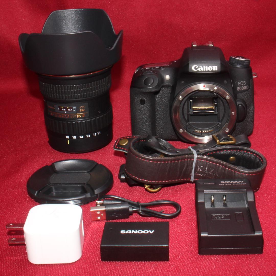 ✨Wi-Fi搭載機種✨Canon EOS 8000D 超広角レンズセット✨