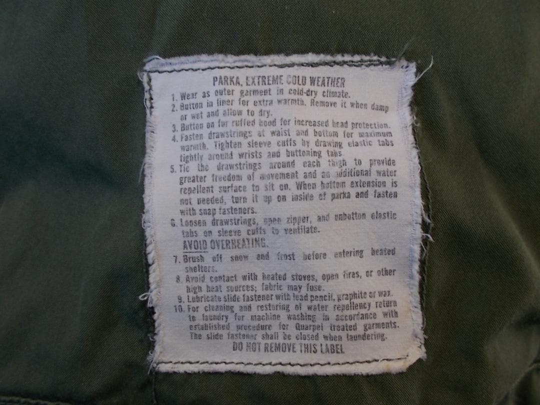 米軍実物 Ｍ65 フィッシュテールパーカー フルセット SMALL