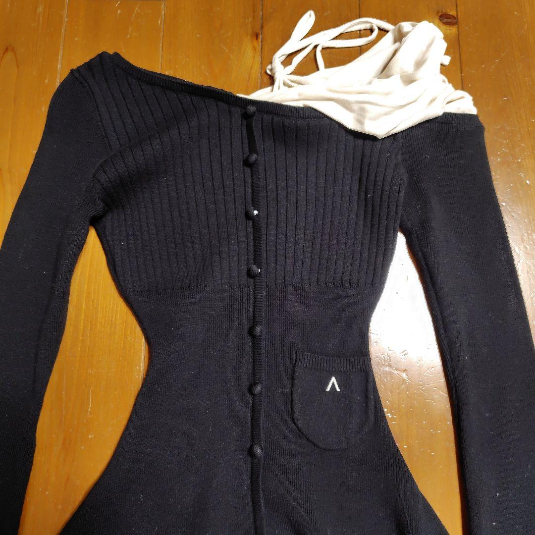 【新品】andmary Helen knit flare mini dress