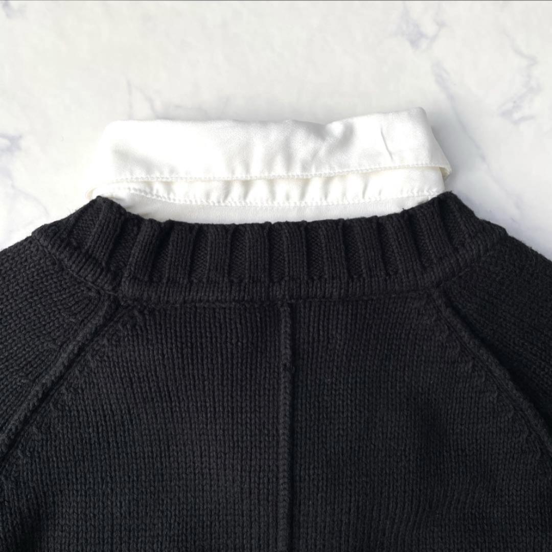 LAUREN RALPH LAUREN シャツドッキングニット ブラック XS