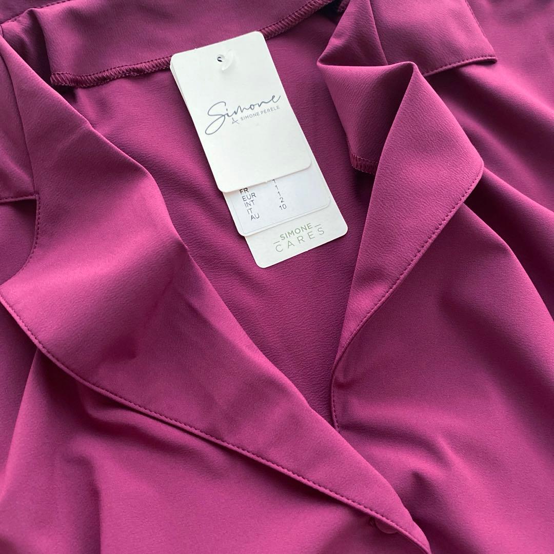 ❤︎高級フランス Simone Perele❤︎パープルシャツ ボディスーツ