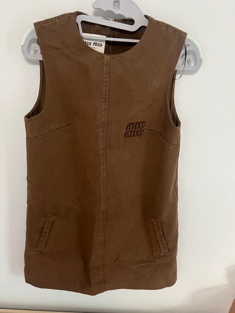 miumiu コットンミニワンピース デザイナーズワンピース 38サイズ