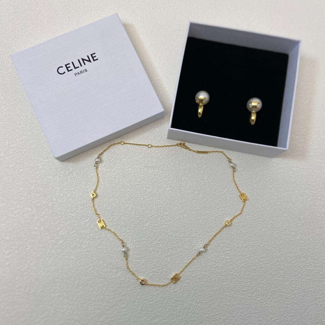 CELINE ネックレスとイヤリングセット