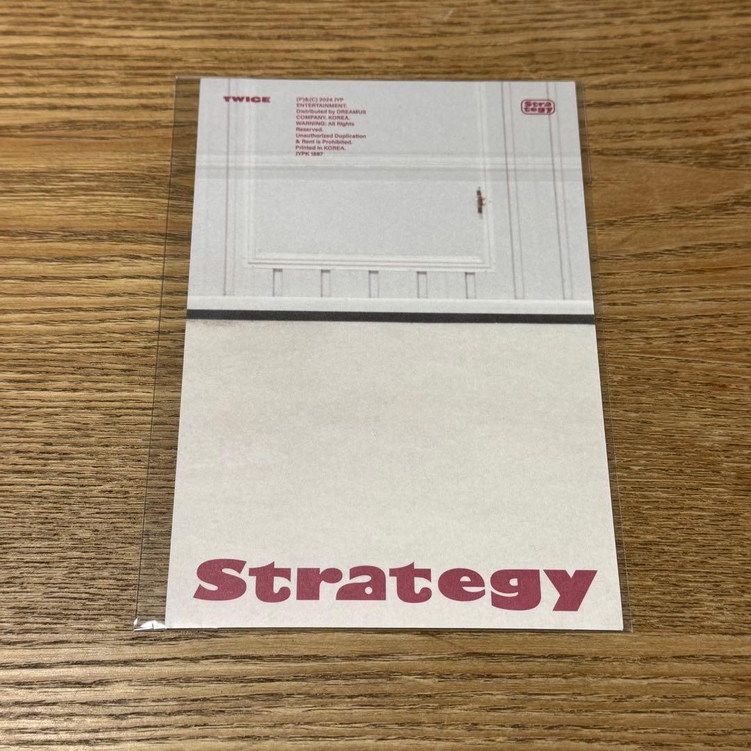 TWICE ツウィ　strategy 直筆サインポストカード