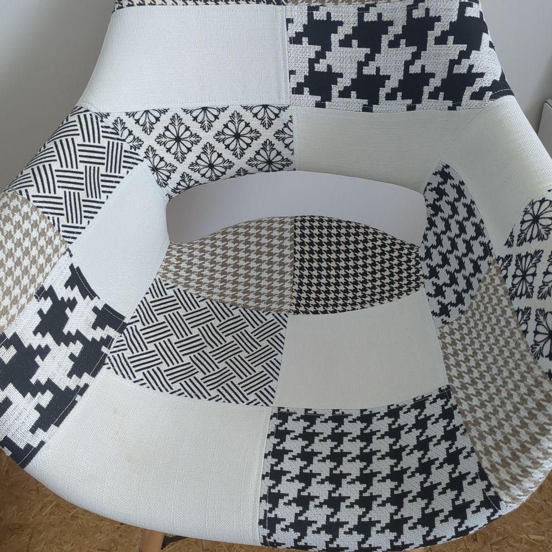 パッチワーク チェア モノトーン 椅子