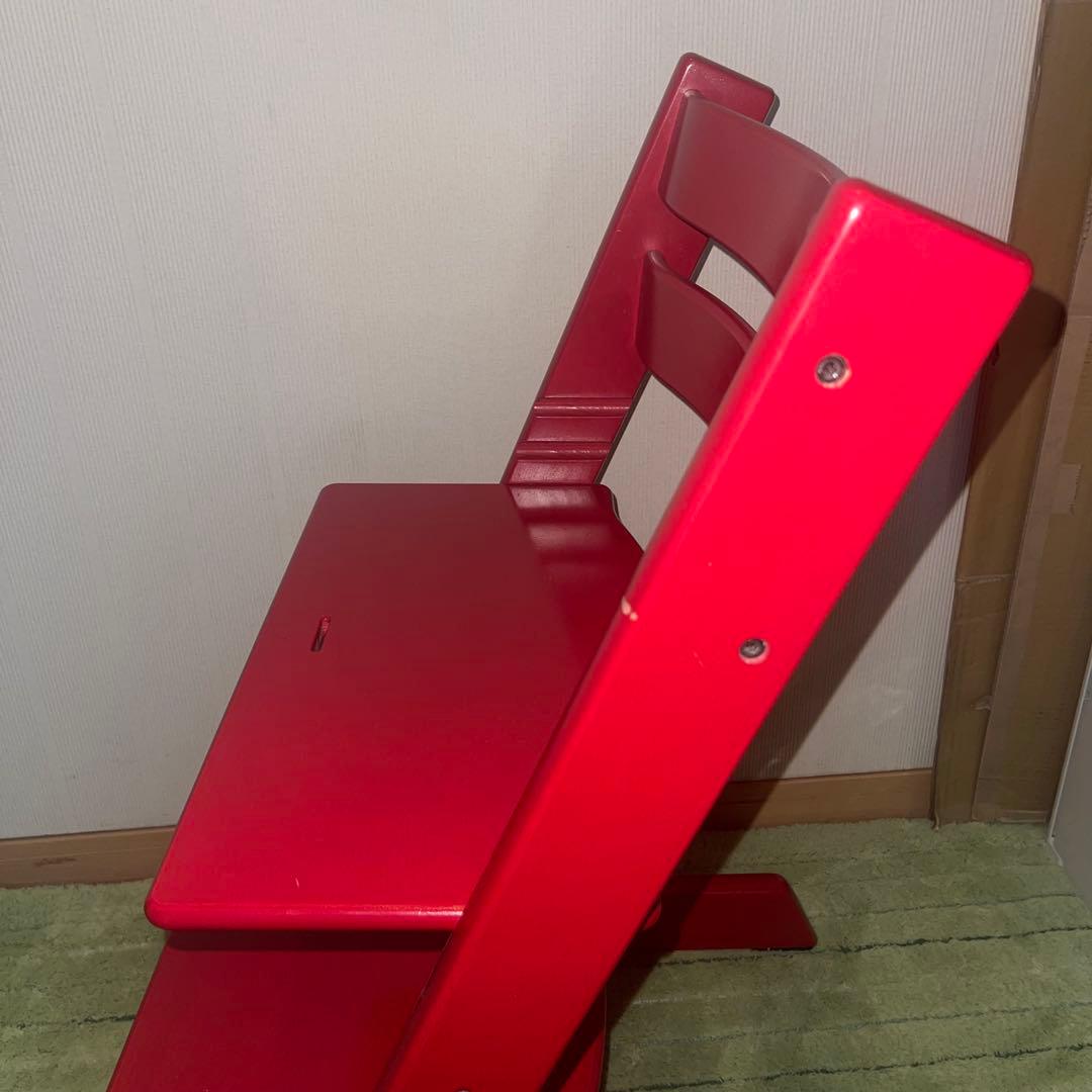 【良品】ストッケ トリップトラップ ハイチェア　レッド　S/N シリアル6