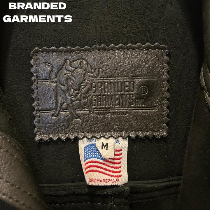 BRANDED GARMENTS ブラック レザーシャツジャケット M
