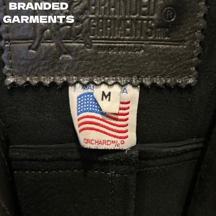 BRANDED GARMENTS ブラック レザーシャツジャケット M