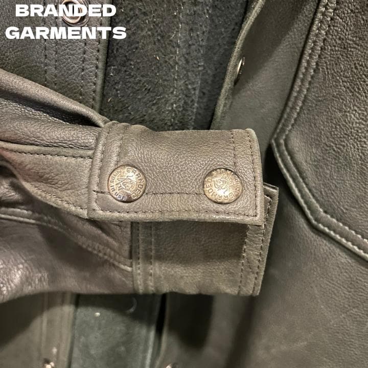 BRANDED GARMENTS ブラック レザーシャツジャケット M