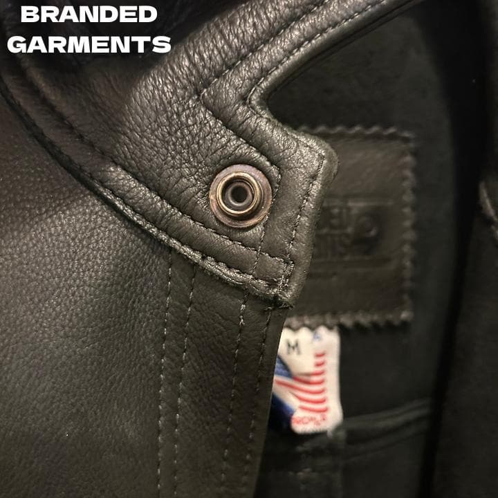 BRANDED GARMENTS ブラック レザーシャツジャケット M