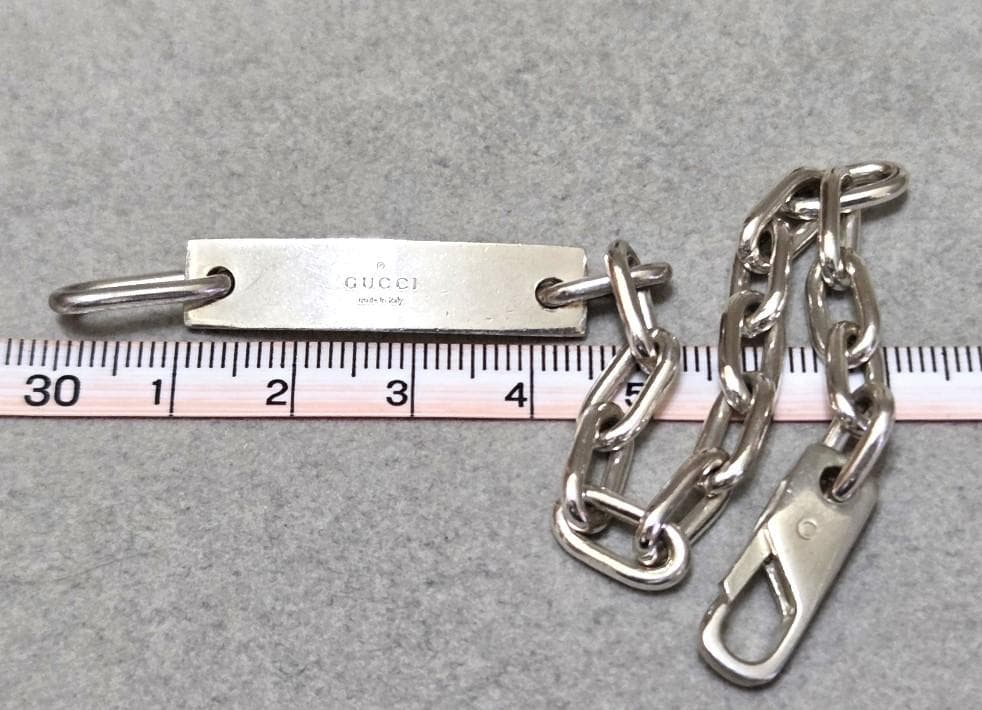 GUCCI グッチ プレート　ID　Ag925　ブレスレット　箱付き　43032