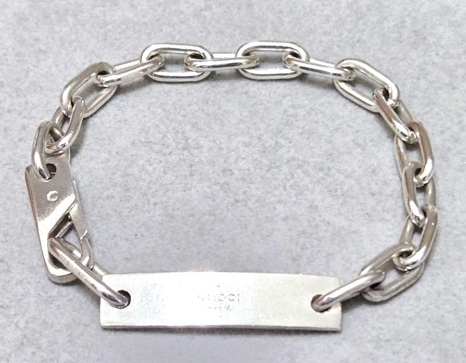 GUCCI グッチ プレート　ID　Ag925　ブレスレット　箱付き　43032
