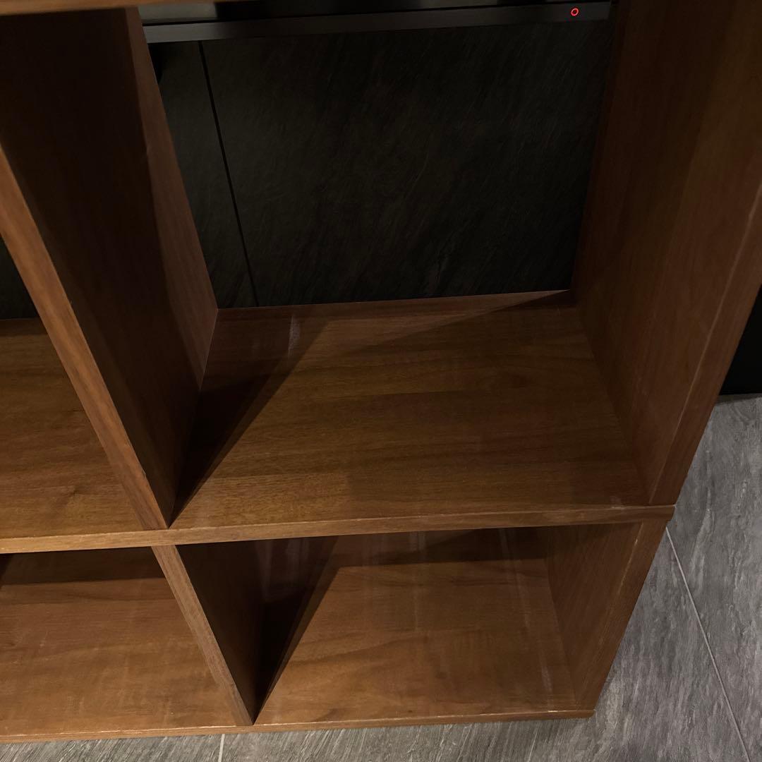 無印良品 スタッキングシェルフセット・１段×２列、３段×２列、ウォールナット