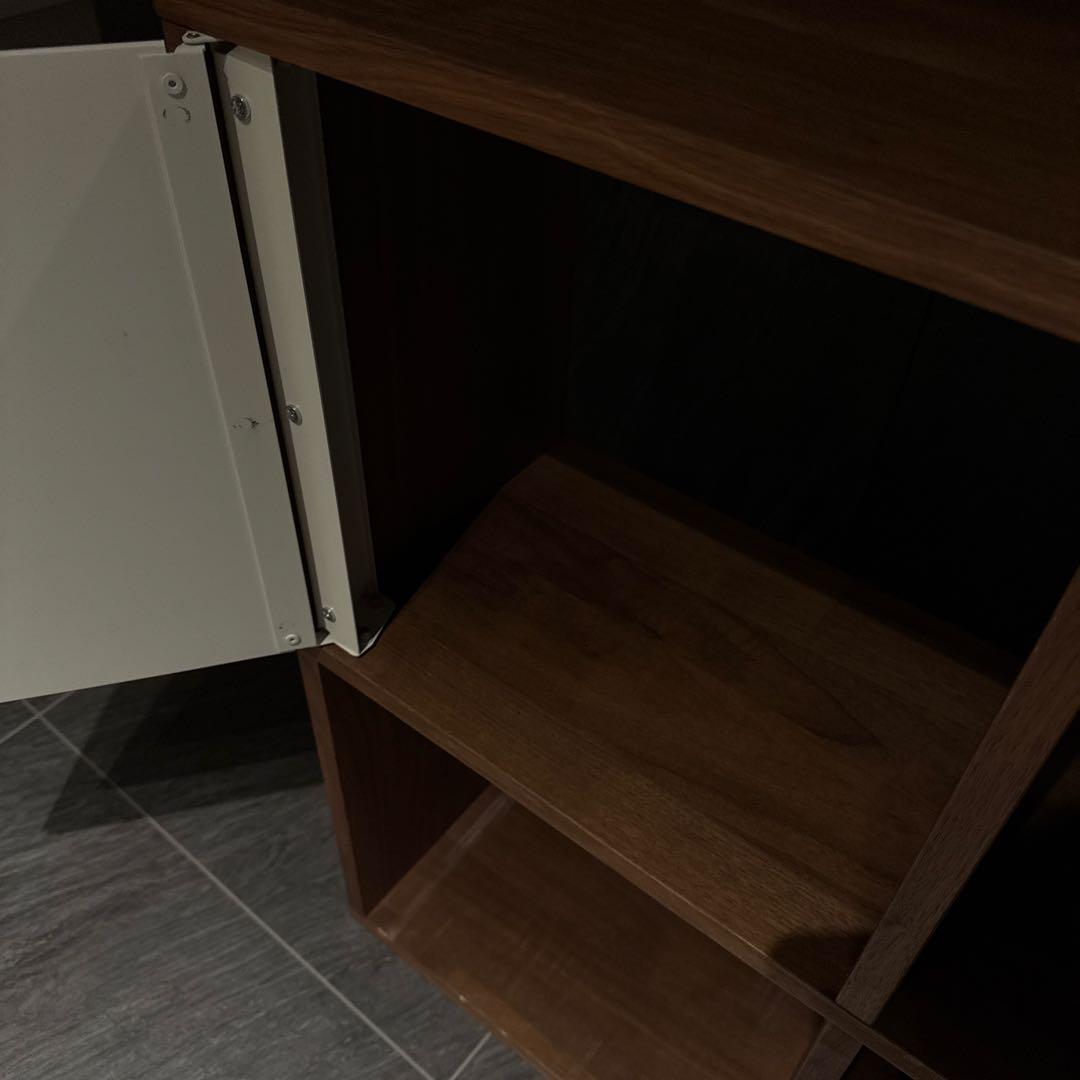 無印良品 スタッキングシェルフセット・１段×２列、３段×２列、ウォールナット