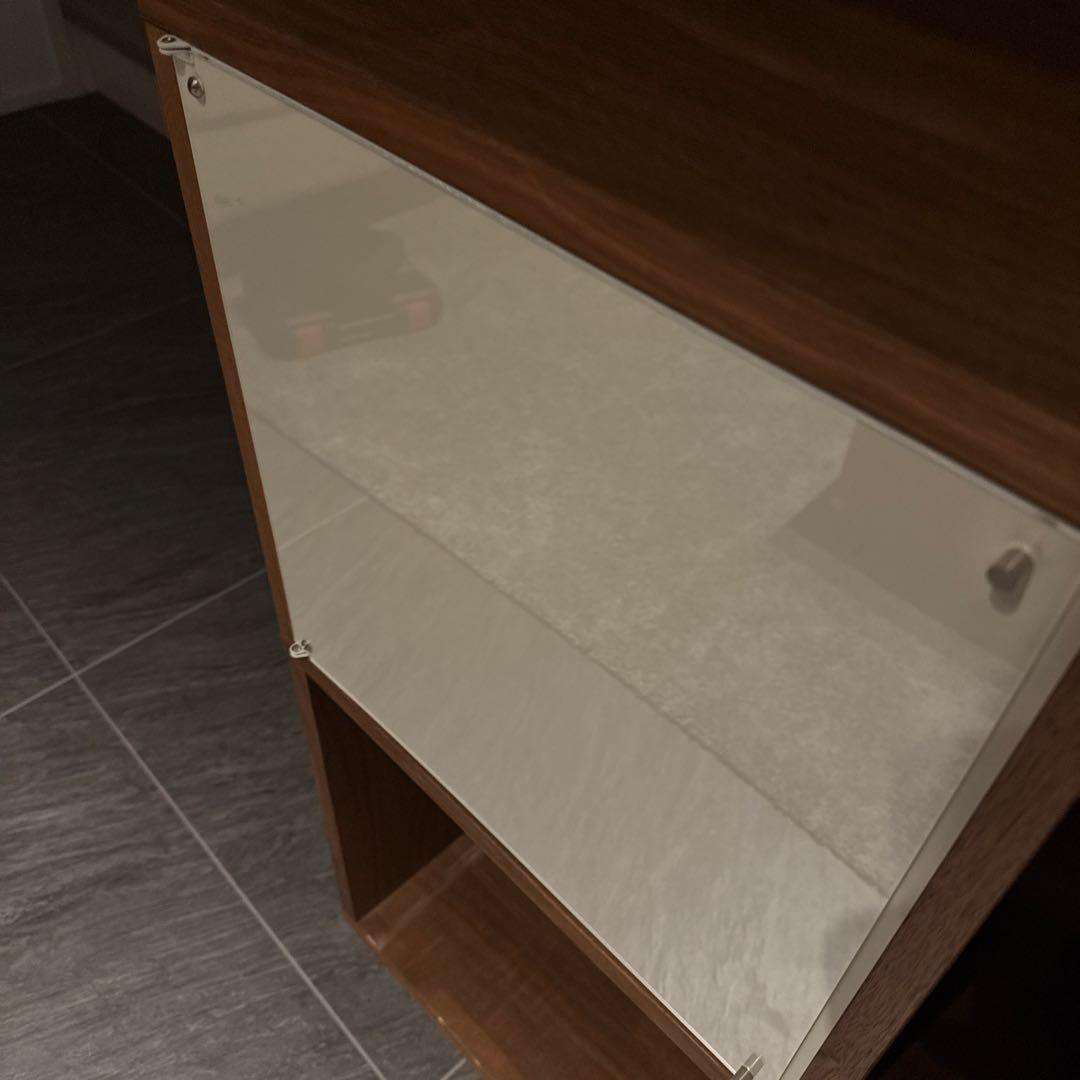 無印良品 スタッキングシェルフセット・１段×２列、３段×２列、ウォールナット