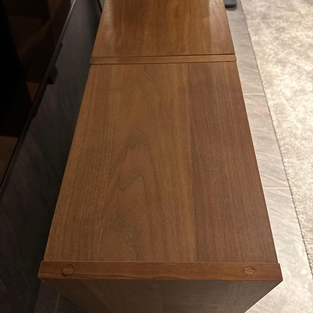 無印良品 スタッキングシェルフセット・１段×２列、３段×２列、ウォールナット