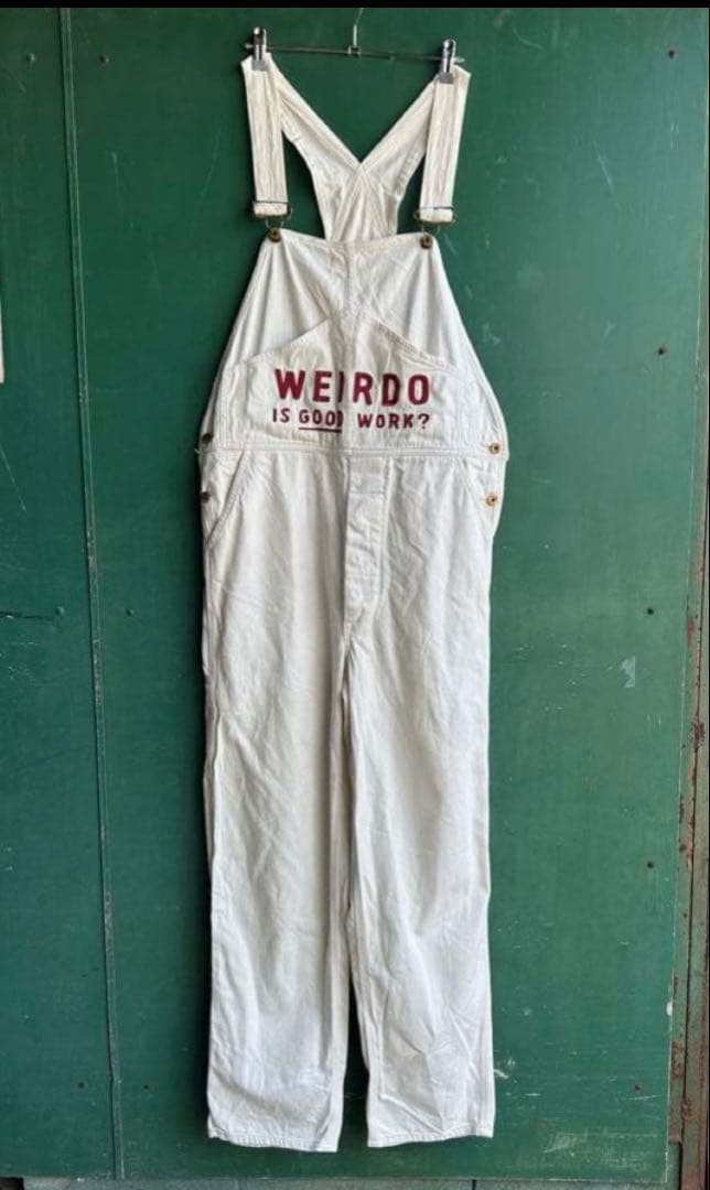 WEIRDO/ウィアード オーバーオール　ホワイト　刺繍