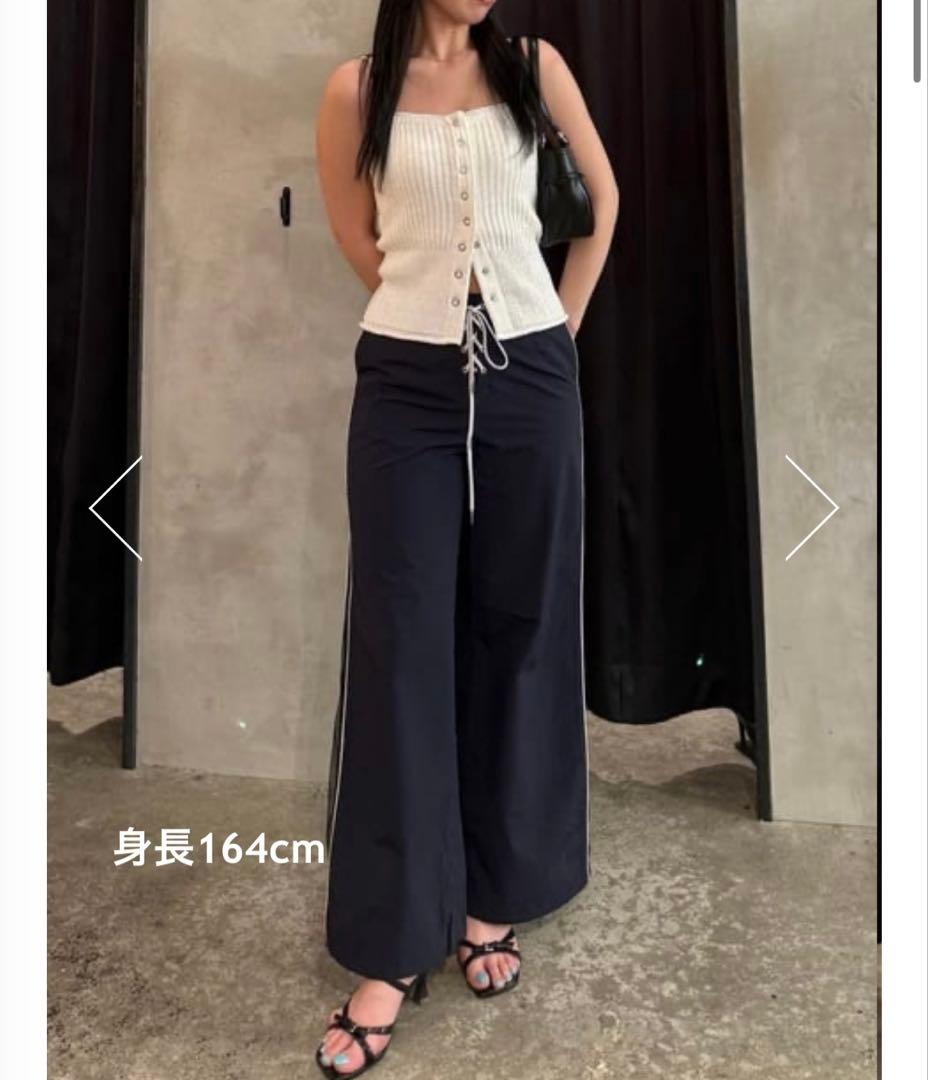 【新品未使用タグ付き】 moussy FRONT BUTTON ニットキャミ