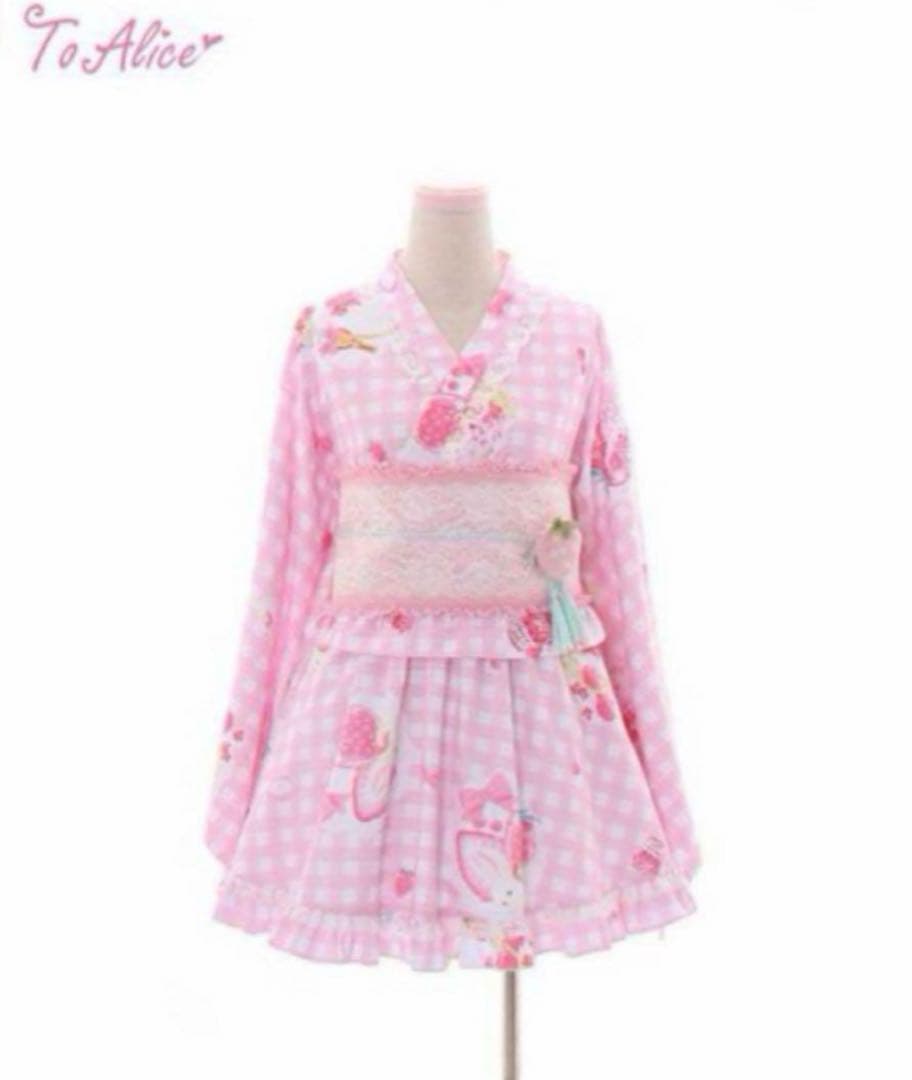 toAlice いちごギンガムチェック浴衣 浴衣ドレス