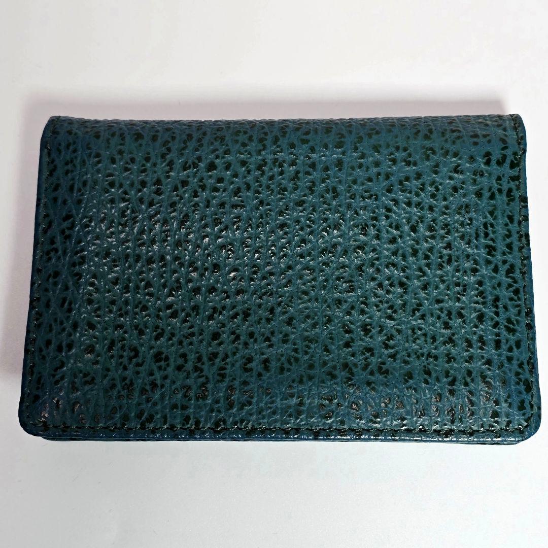 【​金運最強】ヨシキリザメ シャークスキン 長財布 名刺入れ セット 緑 希少