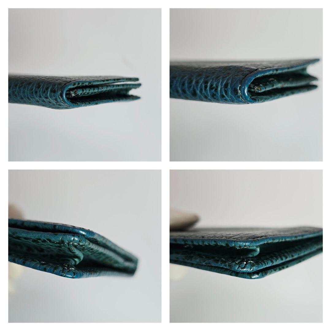 【​金運最強】ヨシキリザメ シャークスキン 長財布 名刺入れ セット 緑 希少