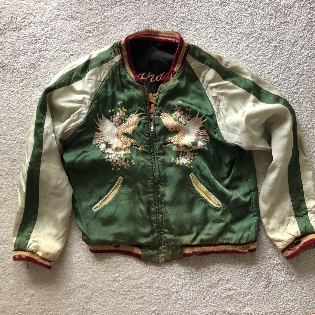 スカジャン　東洋　リバーシブル　L