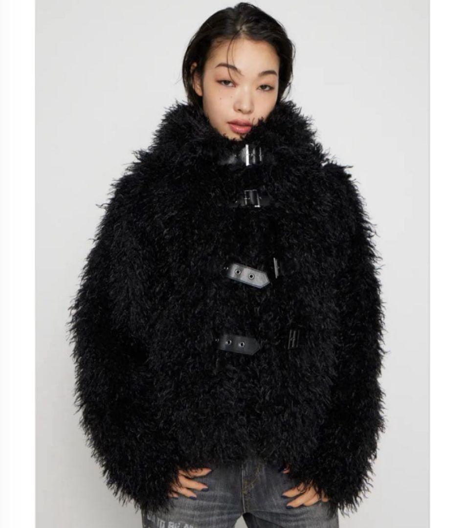 プロフ必読 様 LONG FAUX FUR BELTED ジャケット