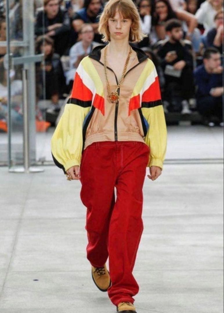 か*ゃ様 KOCHÉ STRIPED PANELED SATIN TRACK J