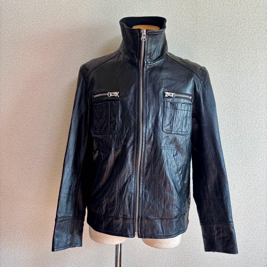 HOUSTON ヒューストン フルジップレザージャケット 40-L 豚革 本革