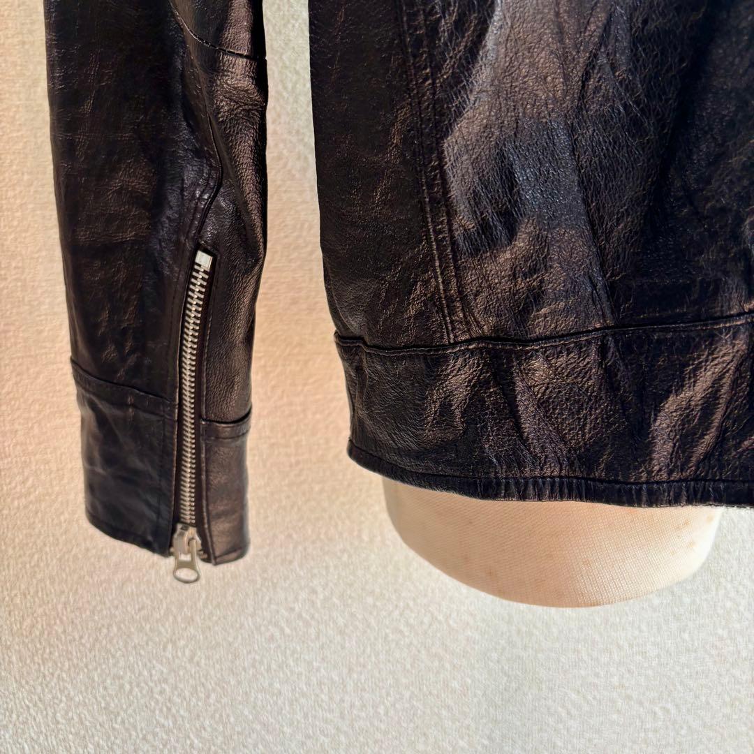 HOUSTON ヒューストン フルジップレザージャケット 40-L 豚革 本革