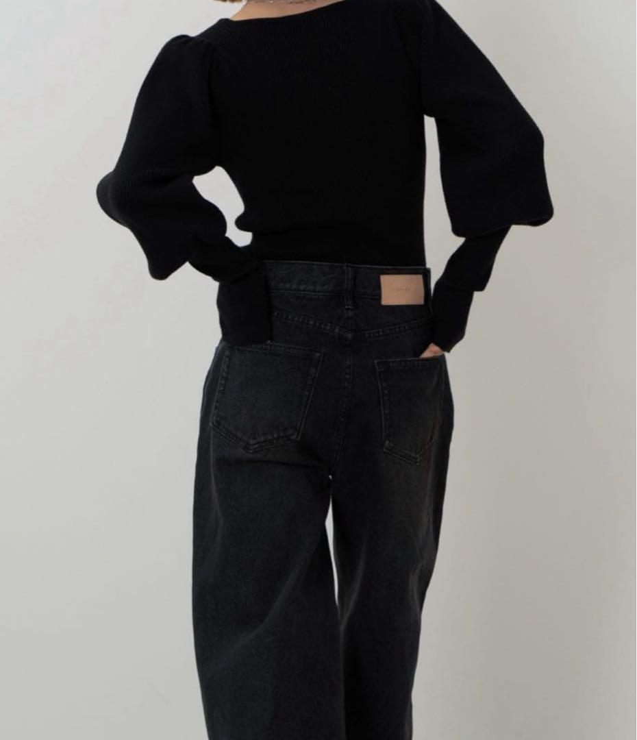 SENEE ルーズビンテージライクデニム　セニー　ブラック