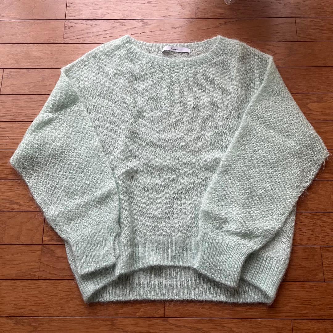 モヘヤ mix カノコ柄プルオーバー