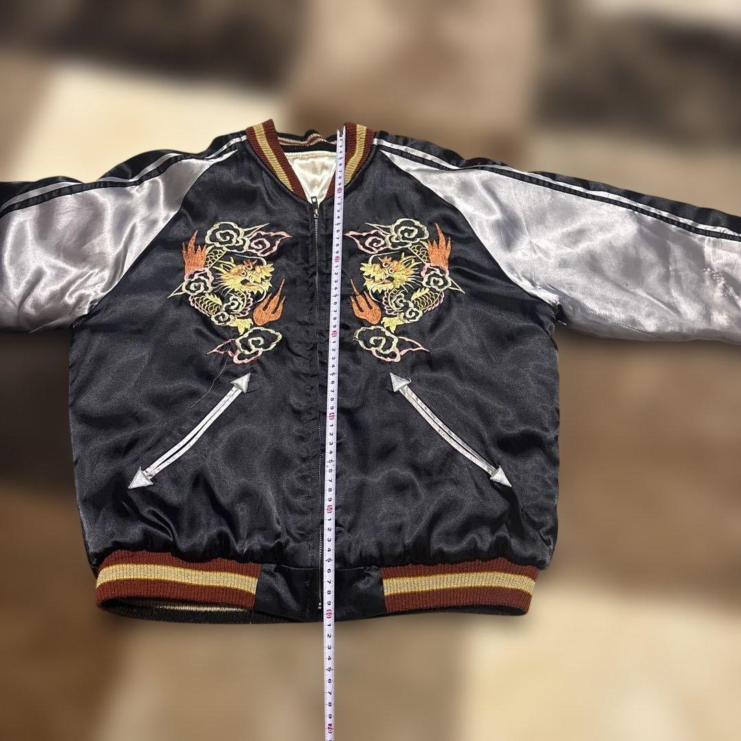 虎刺繍 日本地図 スカジャン