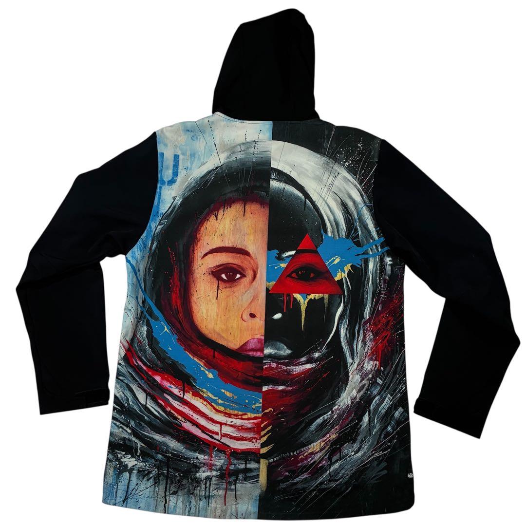 686 スノーボードジャケット シックスエイトシックス バックプリントウエア M