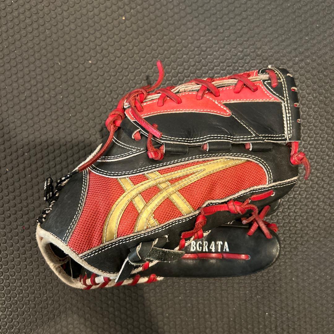 asics 軟式グローブ BGR4TA レッド/ブラック