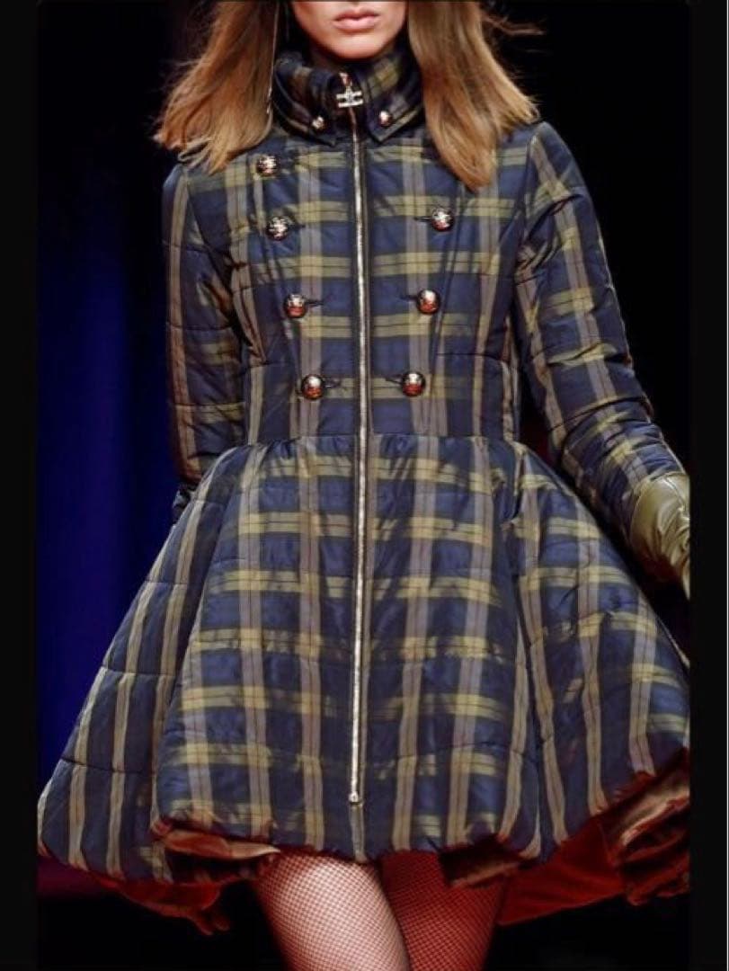 【美品】定価12万/大きい/エリザベッタフランキ/Aライン/ドレスコート/ダウン