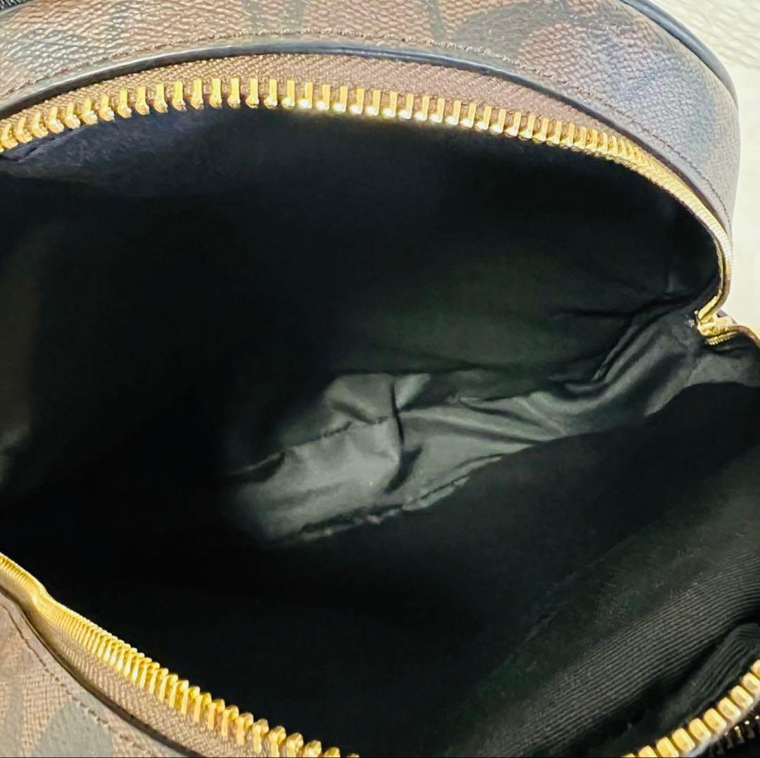 COACH コーチ　リュック　シグネチャー　ブラウン/ブラック　美品