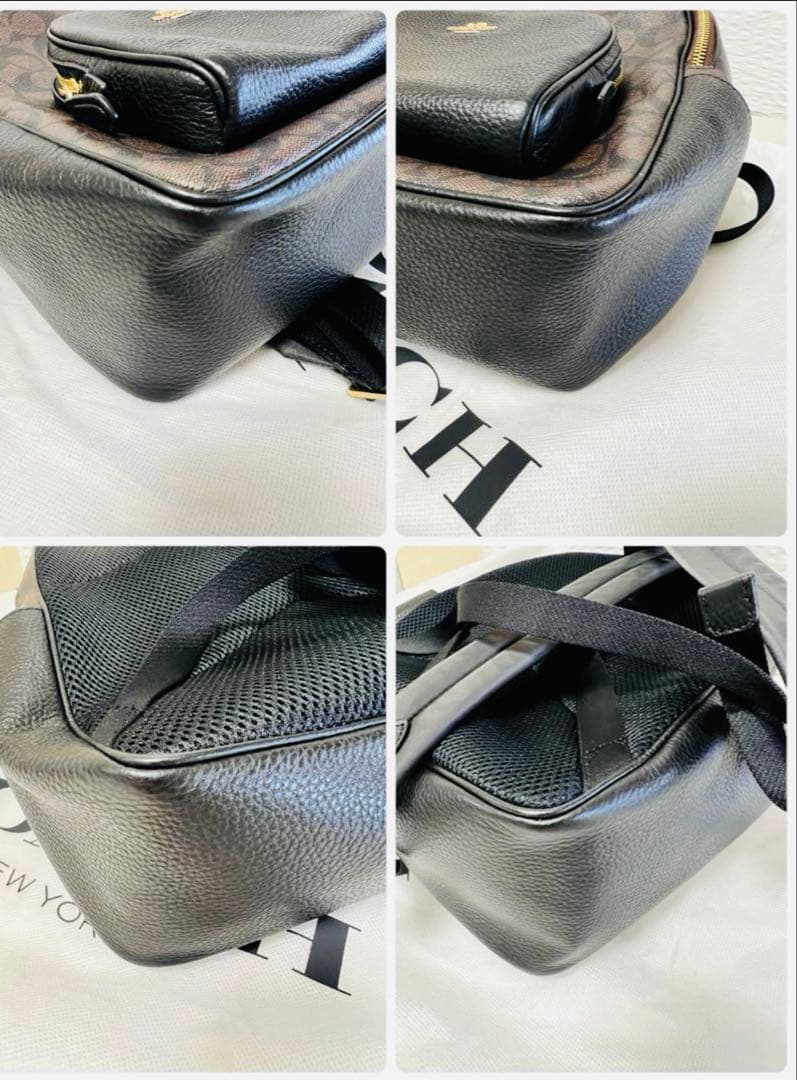 COACH コーチ　リュック　シグネチャー　ブラウン/ブラック　美品