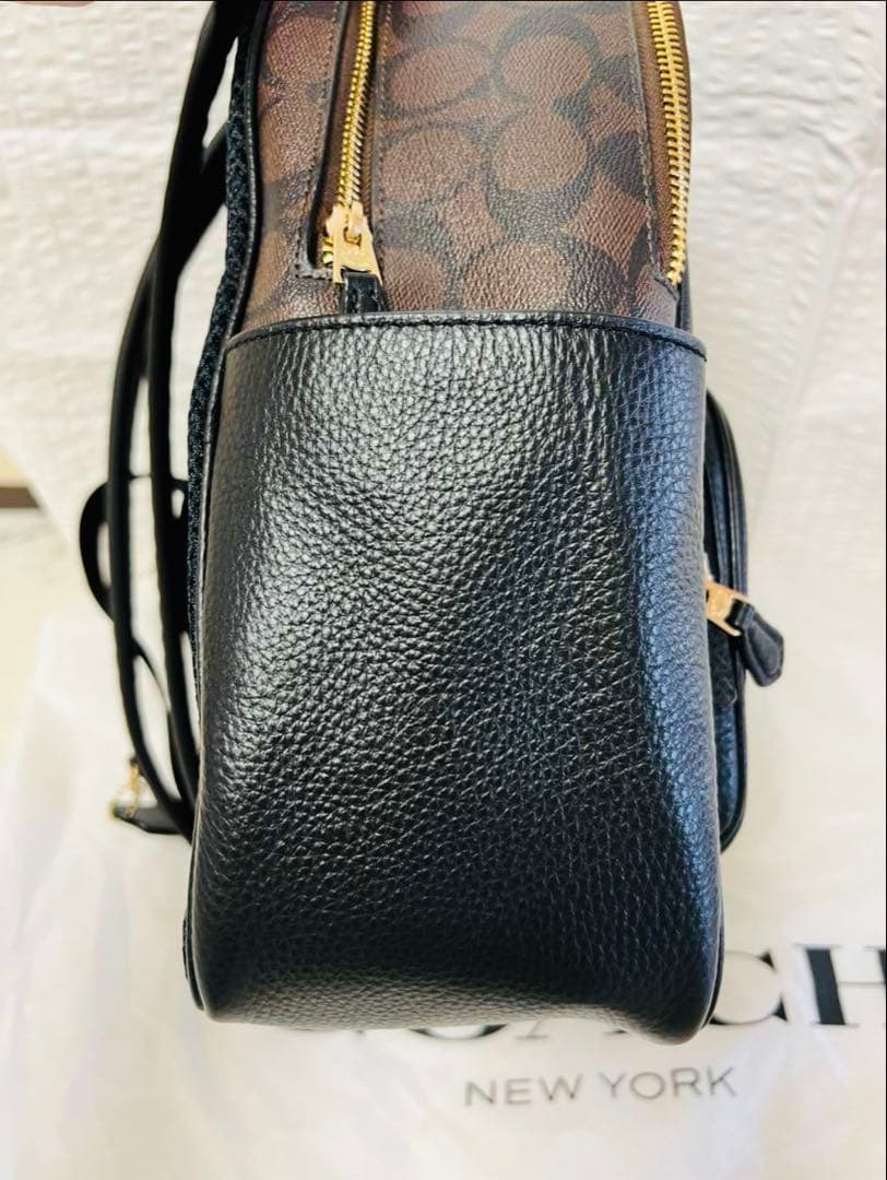 COACH コーチ　リュック　シグネチャー　ブラウン/ブラック　美品