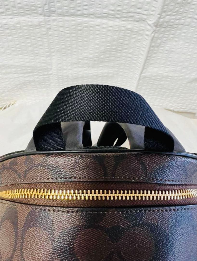 COACH コーチ　リュック　シグネチャー　ブラウン/ブラック　美品