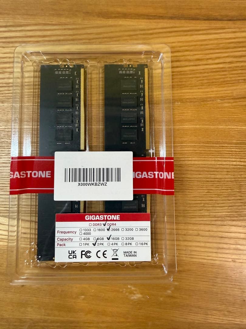 GIGASTONE 16GB DDR4 2666MHz メモリー 2枚組
