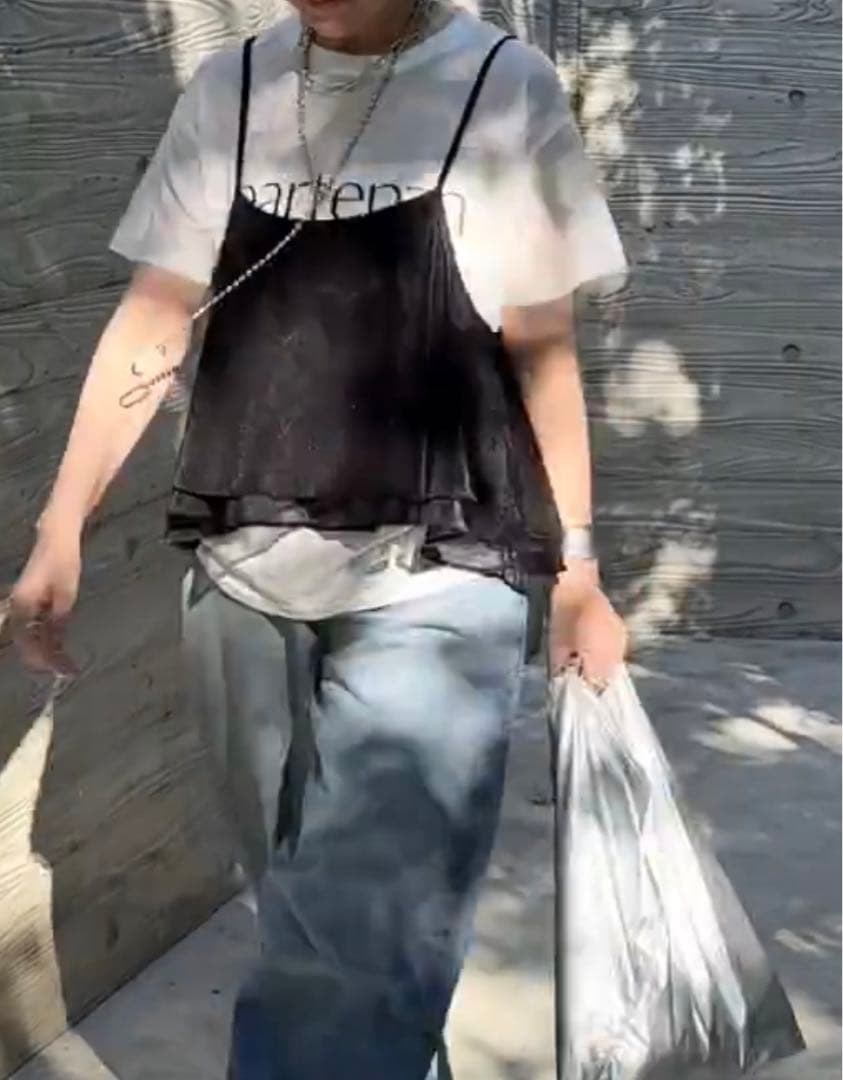 Anna Kerry メッシュベロアキャミソール