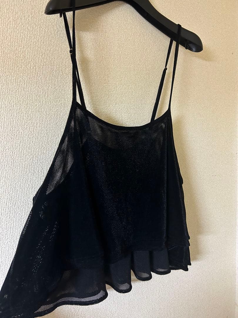 Anna Kerry メッシュベロアキャミソール