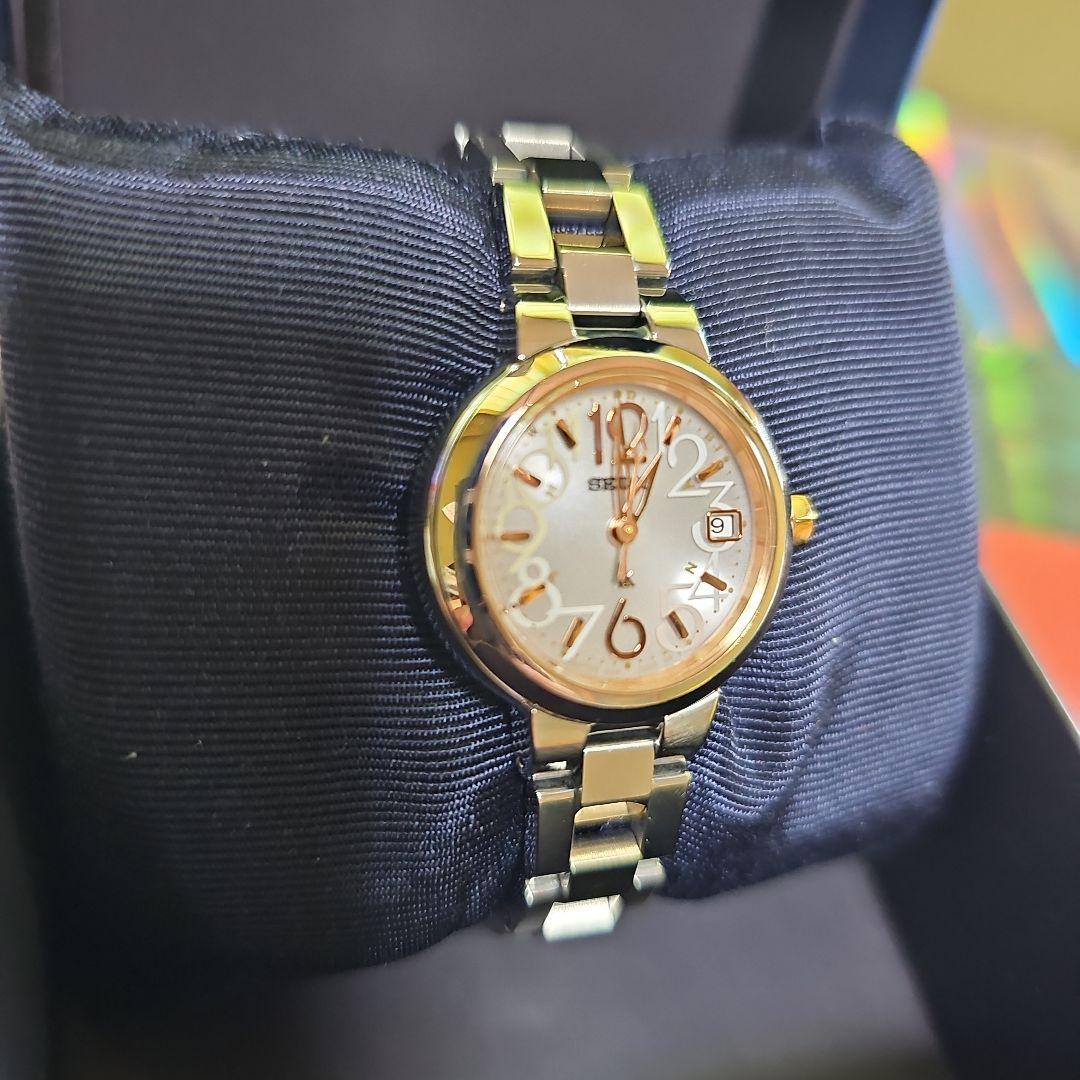 ⭐【超美品希少レア】SEIKO ルキア 1B22.0AK0電波ソーラー腕時計