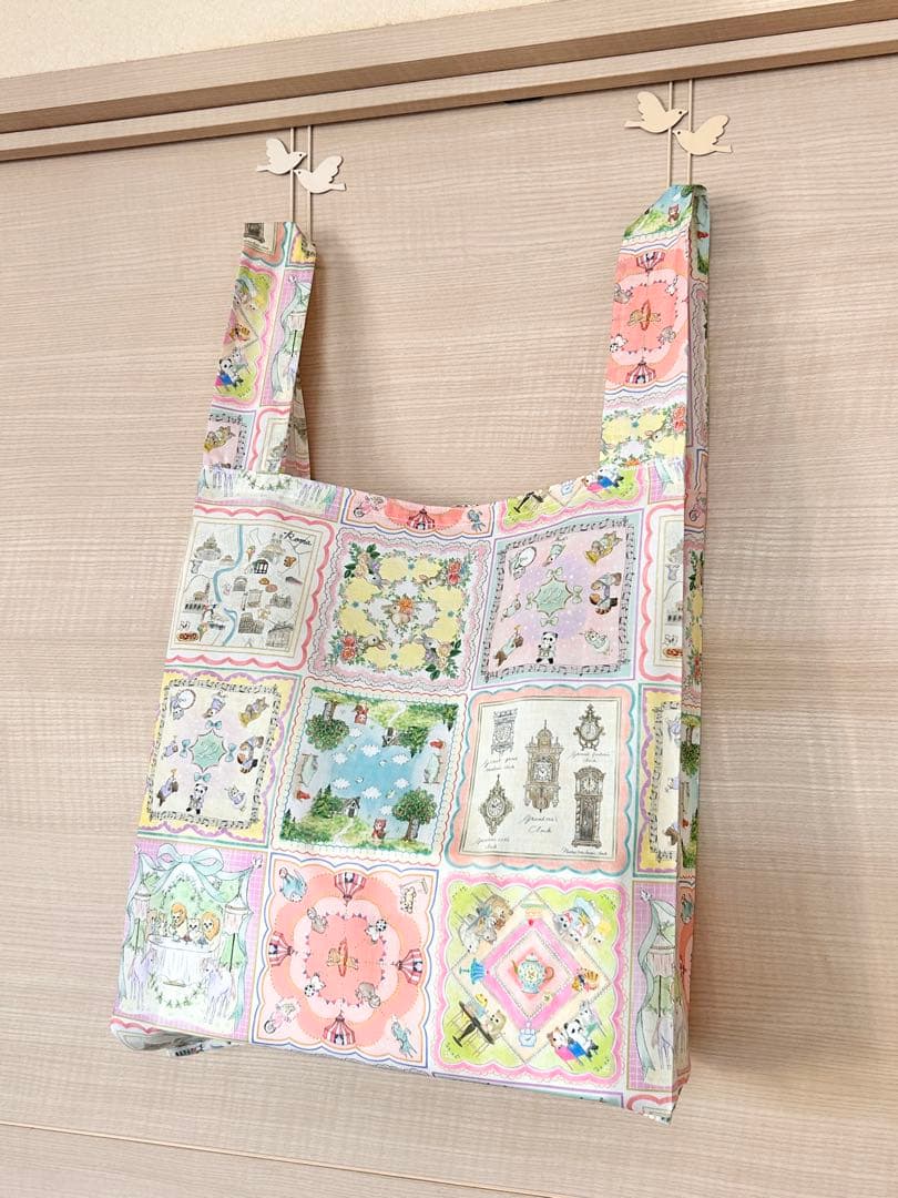 ゆー☆22fabric生地使用☆レジ袋型マイバッグ☆yukiemon