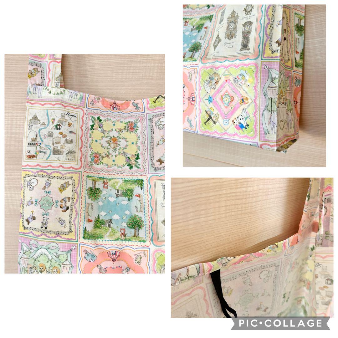 ゆー☆22fabric生地使用☆レジ袋型マイバッグ☆yukiemon