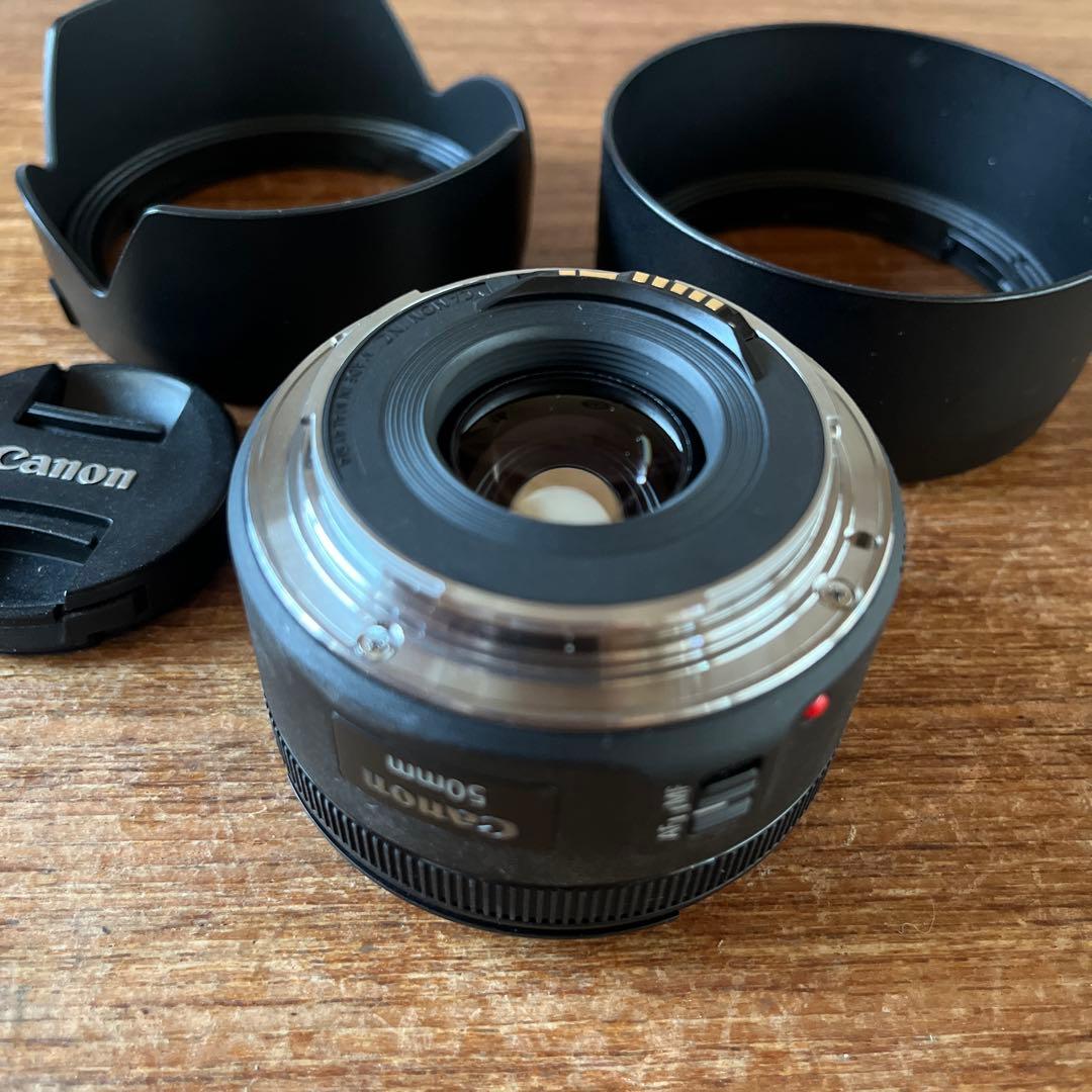 Canon EF 50mm f/1.8 STM フード2種付き美品