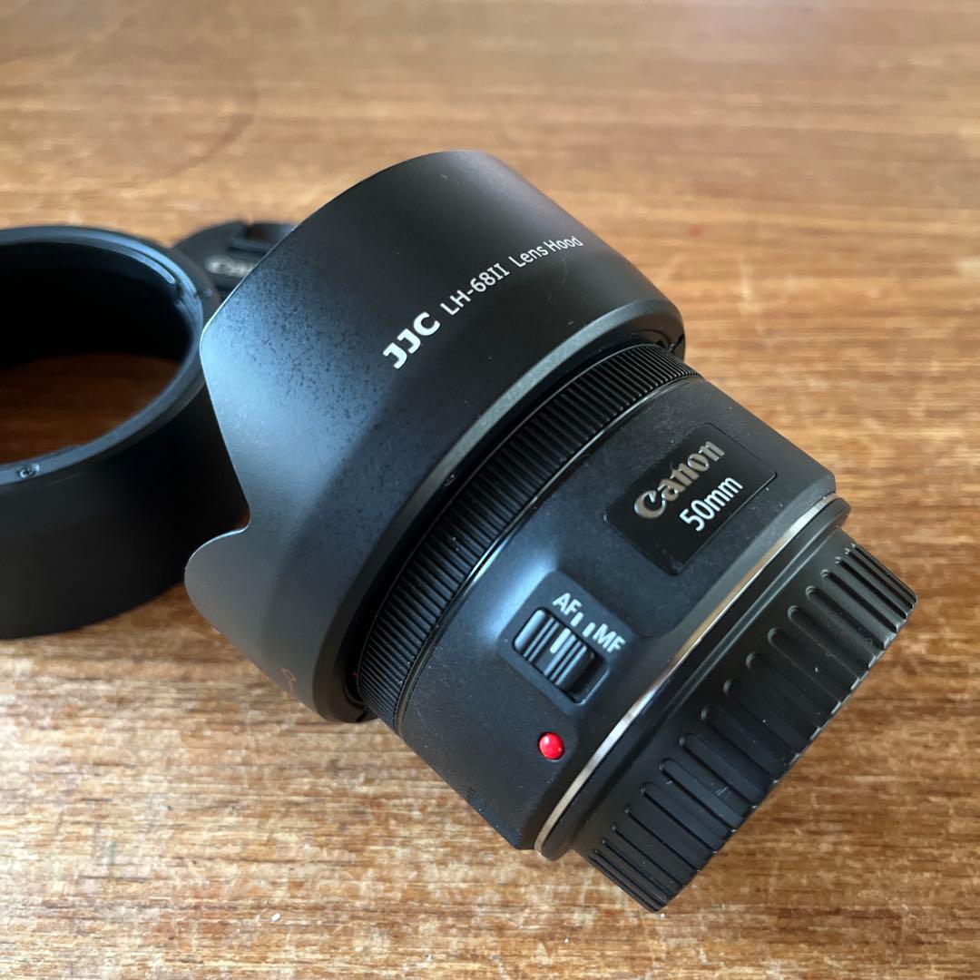 Canon EF 50mm f/1.8 STM フード2種付き美品