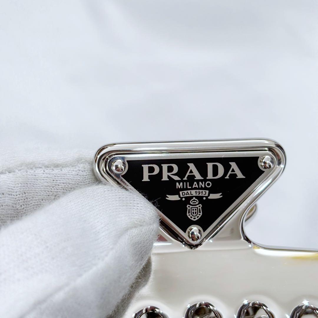 極美品　正規品✨　PRADA プラダ　ヘアクリップ　バレッタ　メタルクリップ